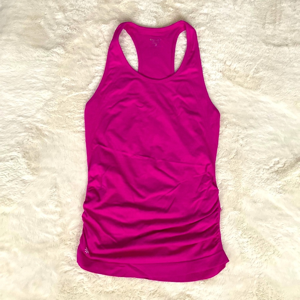 Athleta hot pink racer back tank top  XS/ S